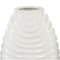 White Ceramic Dimensional Ribbed Vase with Varying Shapes Set